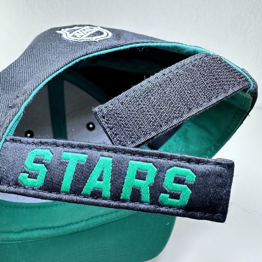 Dallas Stars NHL Youth Adjustable Strapback Hat Black Green Logo Cap Kids Hockey - Picture 13 of 13